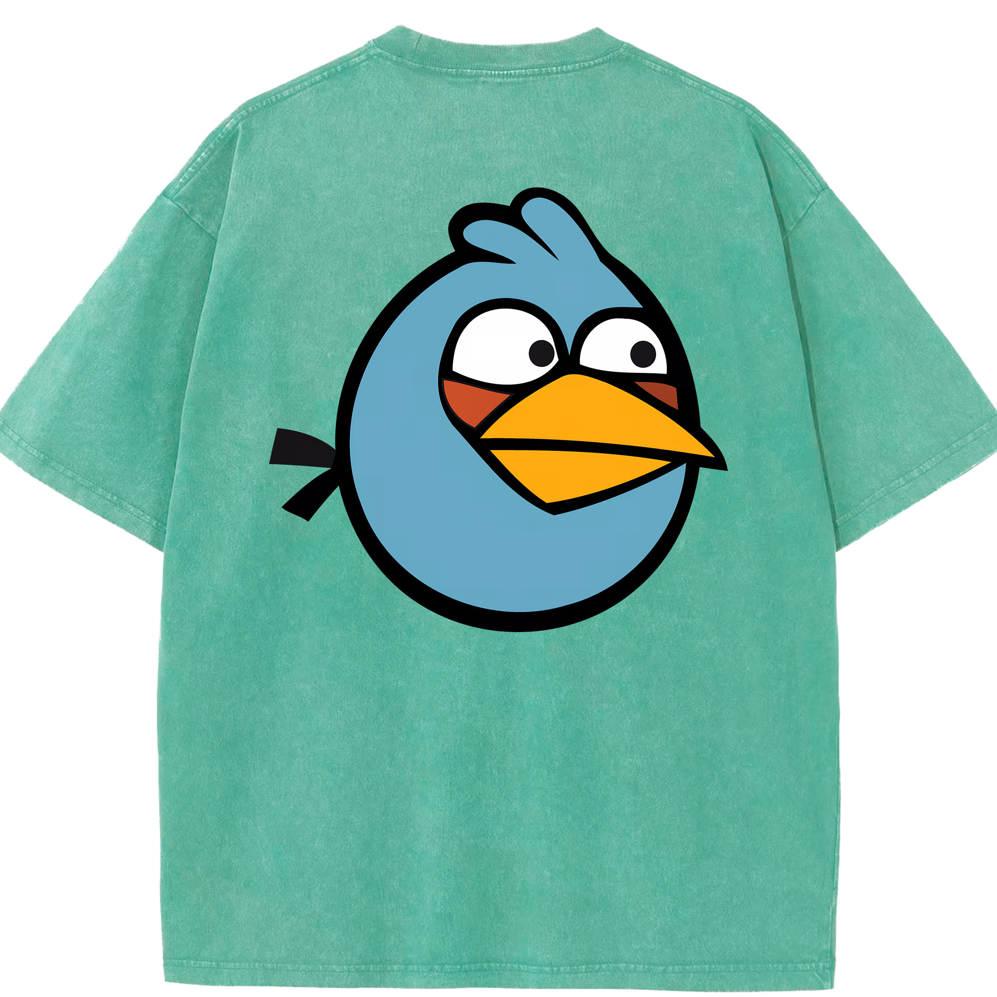 （画像用） Angry Birds アングリーバード 綿100% ヴィンテージ風 半袖Tシャツ（背面プリント）
